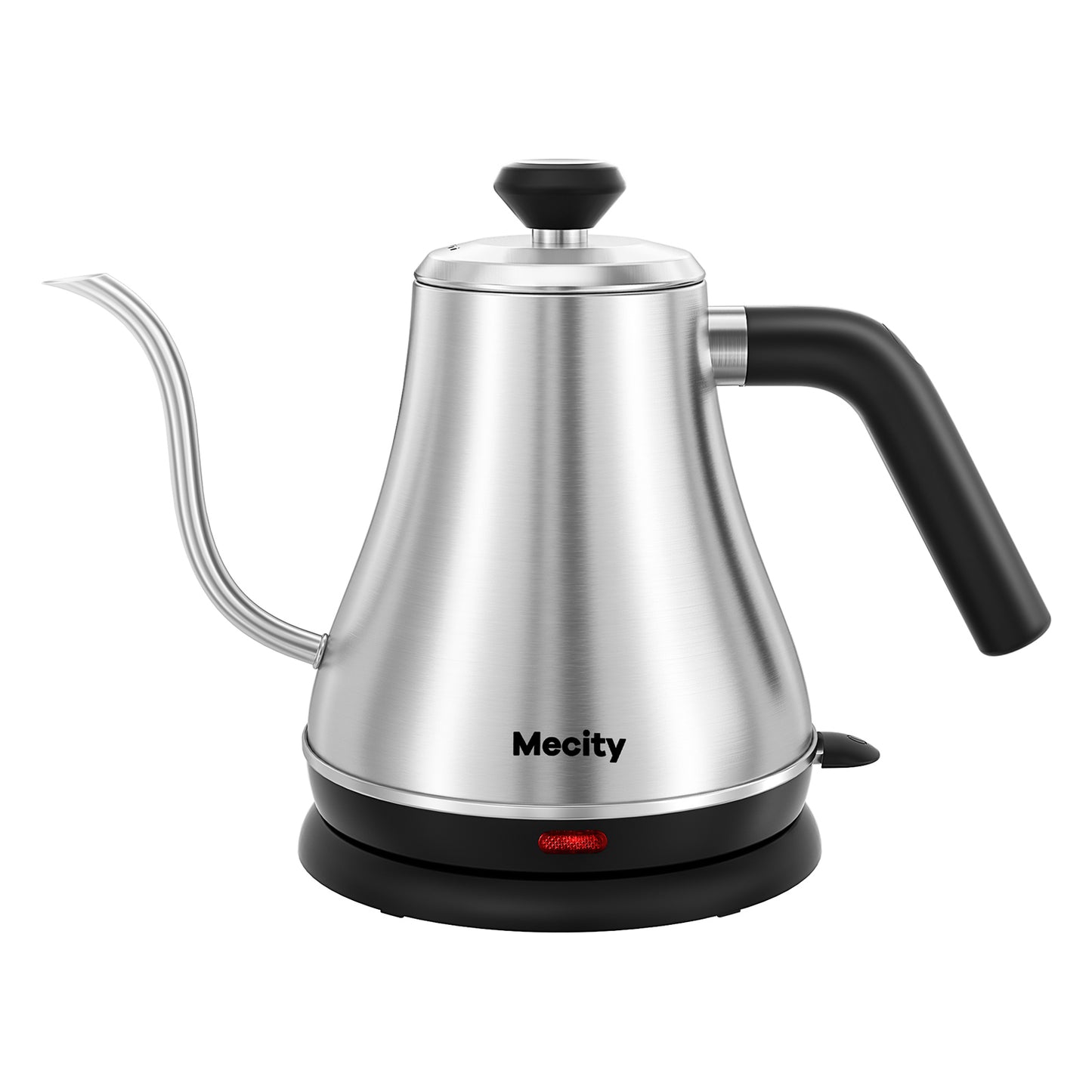 Mecity Electric Kettle Gooseneck Water Kettle Stainless Steel Coffee & Tea Kettle Water Boiler Fast Heating, Auto Shut Off, 0.8 L, 1000W, Silver