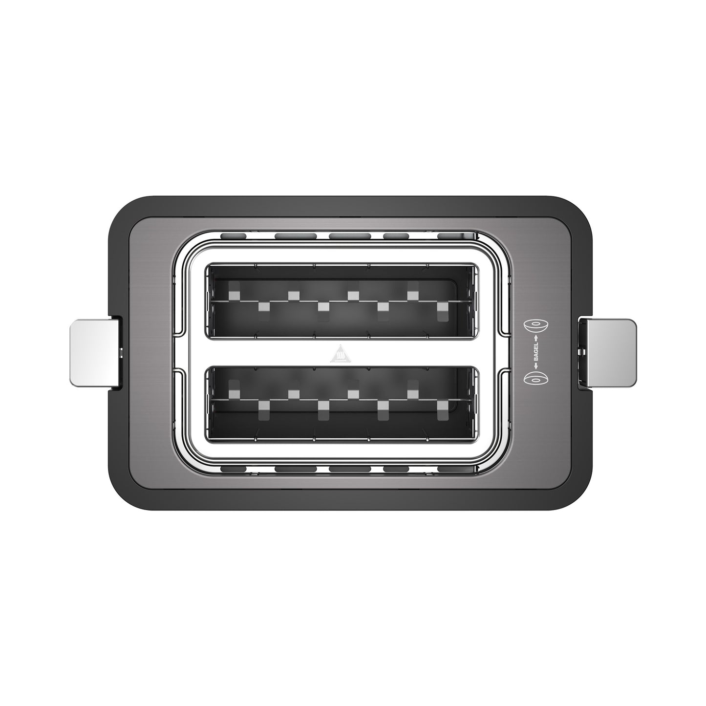 Mecity 2 Slice Stainless Steel Toaster with Countdown Timer, Bagel/Defrost/Reheat/Cancel, Warming Rack, Extra Wide Slots, 6 Browning Settings, Metallic Grey