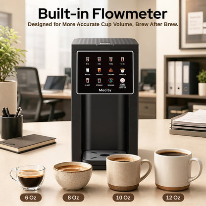 Mecity Single Serve Touch Screen Coffee Maker, Compatible with K-Cup Pods & Ground Coffee, Hot & Iced Coffee Machine with Strong Brew, 6-12 Oz Brew Sizes, 50 Oz Removable Water Reservoir