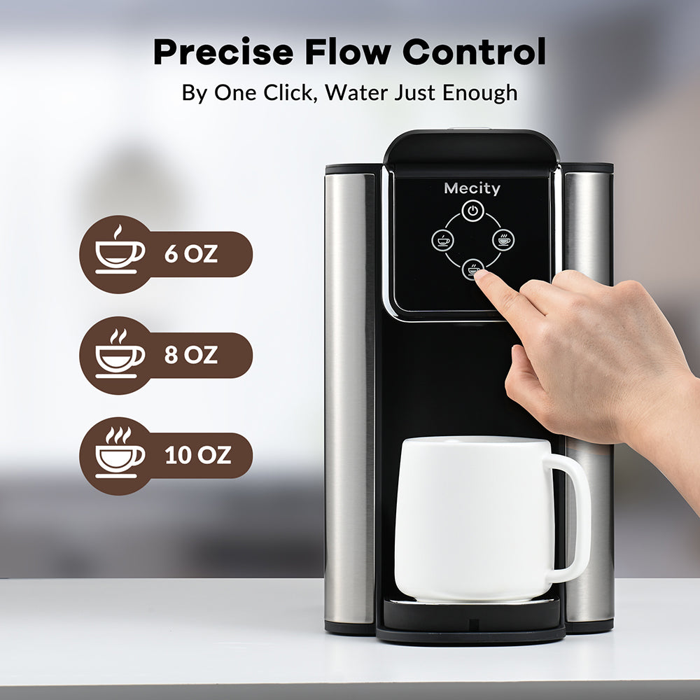 Mecity Coffee Maker 3-in-1 Single Serve Ground Coffee Brewer/ Machine, For K-Cup Coffee Capsule Pod, Loose Tea maker, 6 to 10 Ounce Cup, Removable 50 Oz Water Reservoir, 120V 1150W