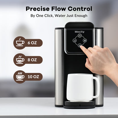 Mecity Coffee Maker 3-in-1 Single Serve Ground Coffee Brewer/ Machine, For K-Cup Coffee Capsule Pod, Loose Tea maker, 6 to 10 Ounce Cup, Removable 50 Oz Water Reservoir, 120V 1150W