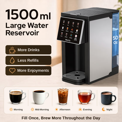 Mecity Single Serve Touch Screen Coffee Maker, Compatible with K-Cup Pods & Ground Coffee, Hot & Iced Coffee Machine with Strong Brew, 6-12 Oz Brew Sizes, 50 Oz Removable Water Reservoir